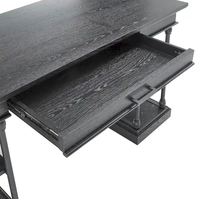 Bureau met neerklapbare lade en vier planken