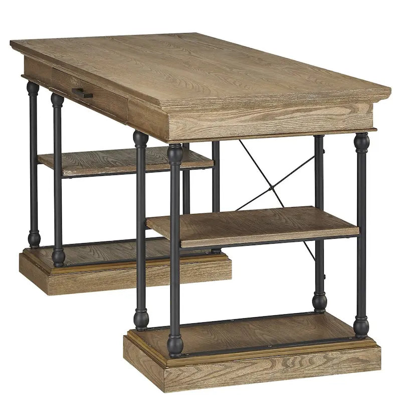 Bureau met neerklapbare lade en vier planken