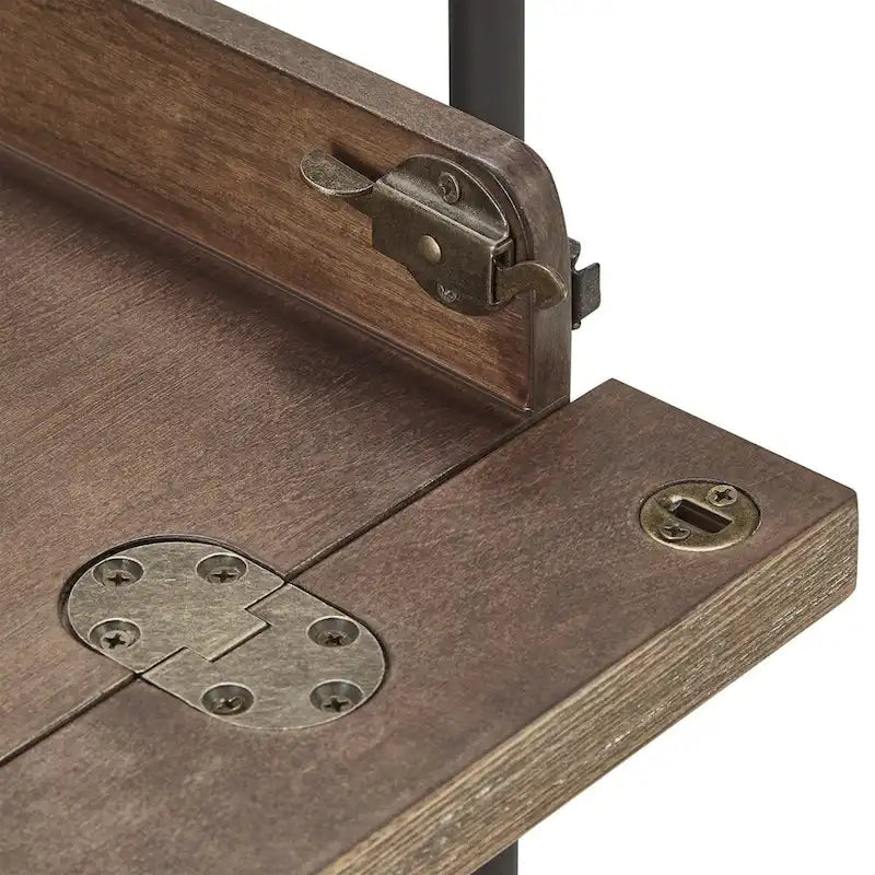 Bureau met neerklapbare lade en vier planken