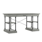 Bureau met neerklapbare lade en vier planken