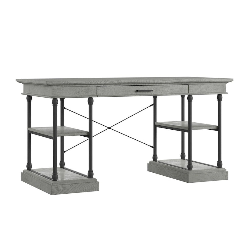 Bureau met neerklapbare lade en vier planken