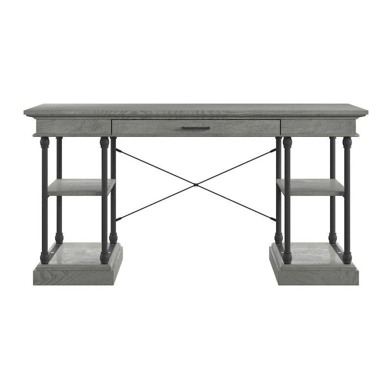 Bureau met neerklapbare lade en vier planken
