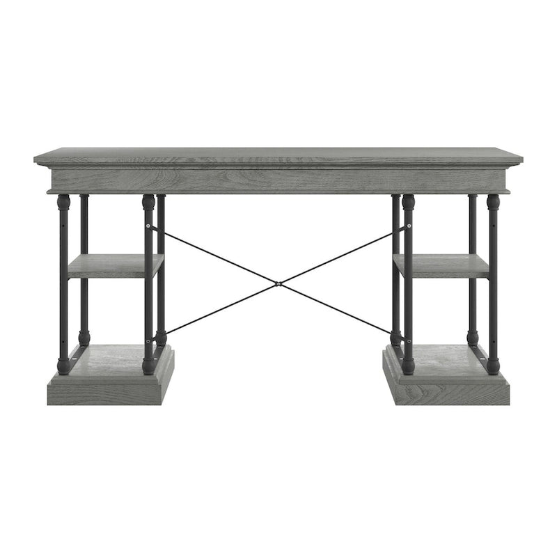 Bureau met neerklapbare lade en vier planken