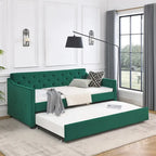 Letto da giorno imbottito singolo con letto estraibile