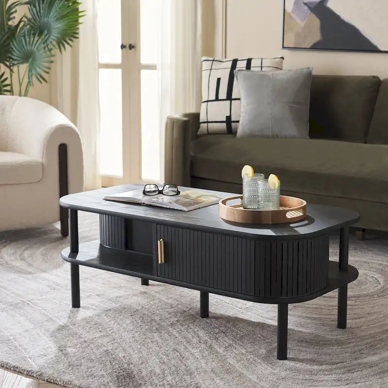 2 Tambour Door Coffee Table - 43Wx22Dx17H