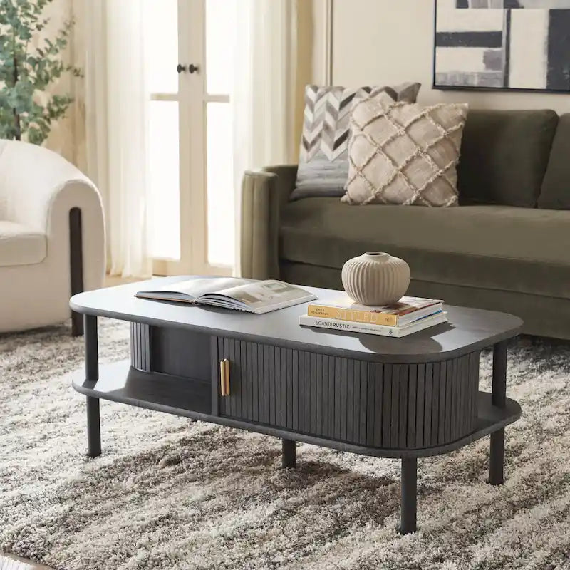 2 Tambour Door Coffee Table - 43Wx22Dx17H