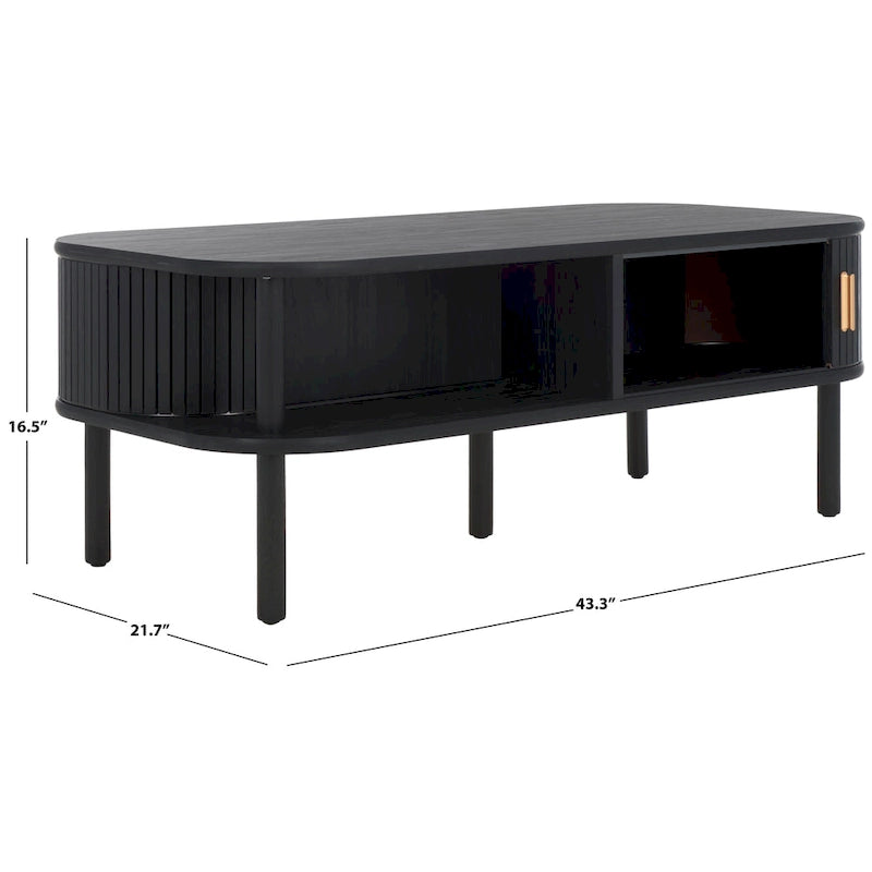 2 Tambour Door Coffee Table - 43Wx22Dx17H