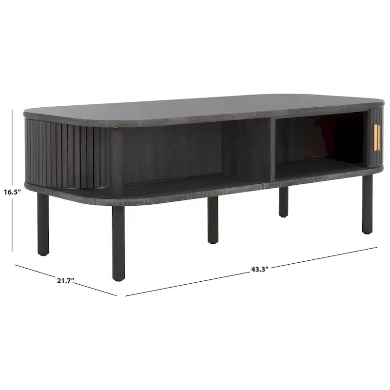 2 Tambour Door Coffee Table - 43Wx22Dx17H
